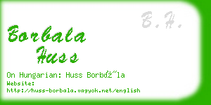 borbala huss business card